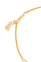 Double Chain Choker Necklace, 18k Yellow Gold-Plated Brass & Crystal